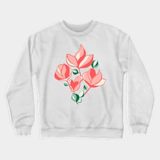 Delicate coral flowers Crewneck Sweatshirt